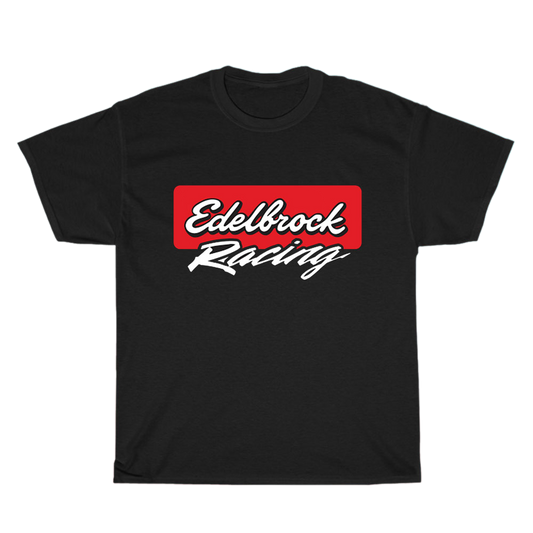 Edelbrock Shock Racing Logo Men's Unisex T Shirt Size S to 3XL