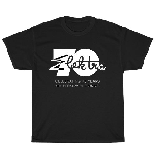 Elektra old records Logo Mens Unisex Short Sleeve Black T-Shirt Size S-3XL