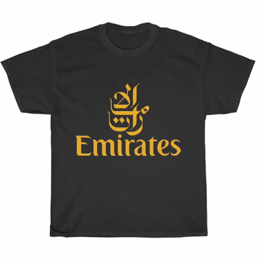 Emirates Airlines Logo Men's Unisex T Shirt Size S to 3XL