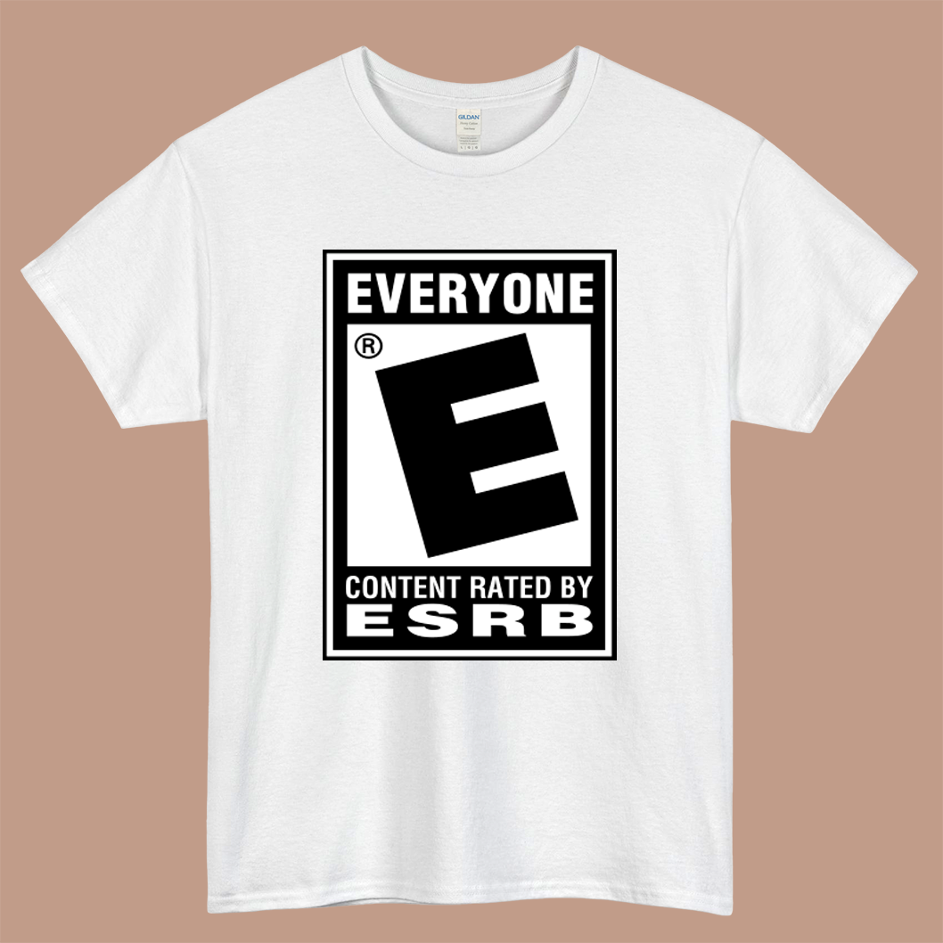 Everyone ESRB Game Logo Mens Unisex Short Sleeve White T-Shirt Size S-3XL