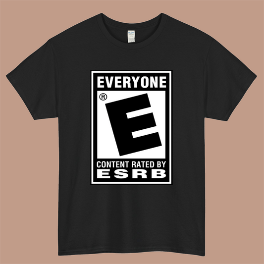 Everyone ESRB Game Logo Mens Unisex Short Sleeve Black T-Shirt Size S-3XL