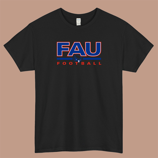 FAU Football Logo Mens Unisex Short Sleeve T-Shirt Size S-3XL