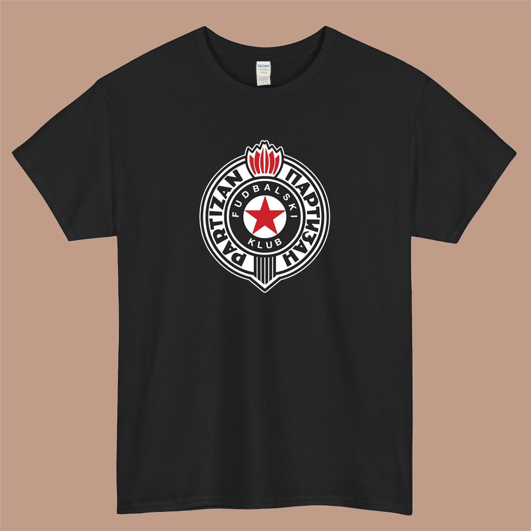 FK Partizan Belgrade Logo Mens Unisex Short Sleeve T-Shirt Size S-3XL - P