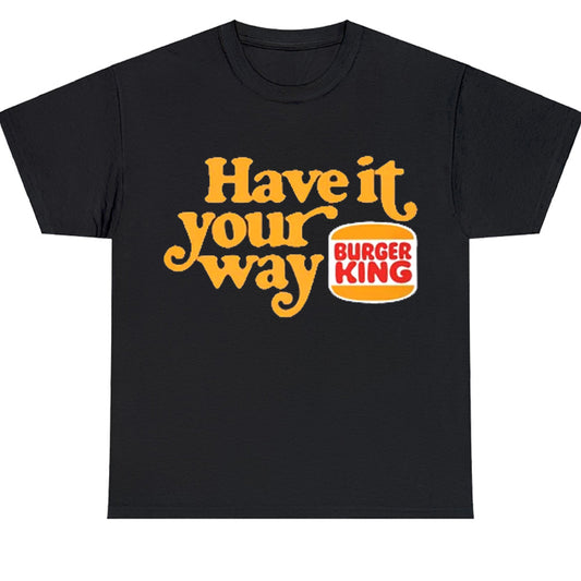 Fashion Shirt Burger King Awesome Logo Men's Unisex T Shirt Size S to 3XL