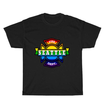 Fire Seattle Dept Logo Men's Unisex T Shirt Size S to 3XL