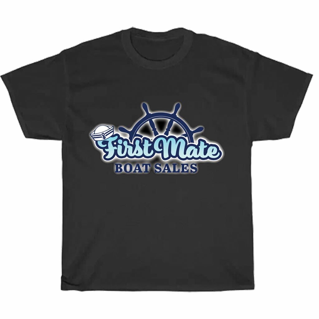 First Mate Boat Sales Logo Men's Unisex T Shirt Size S to 3XL