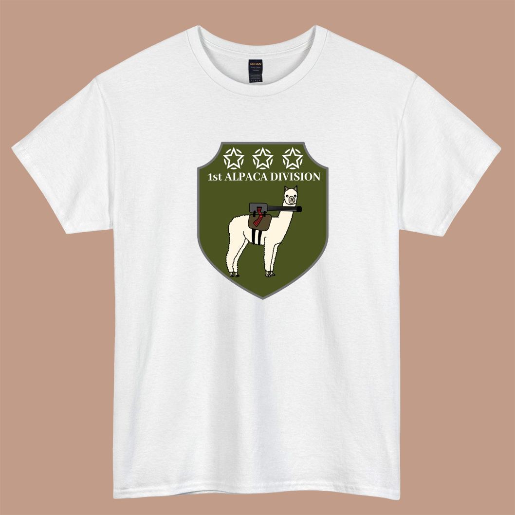 First alpaca army Logo short sleeve t shirt S-3XL -P