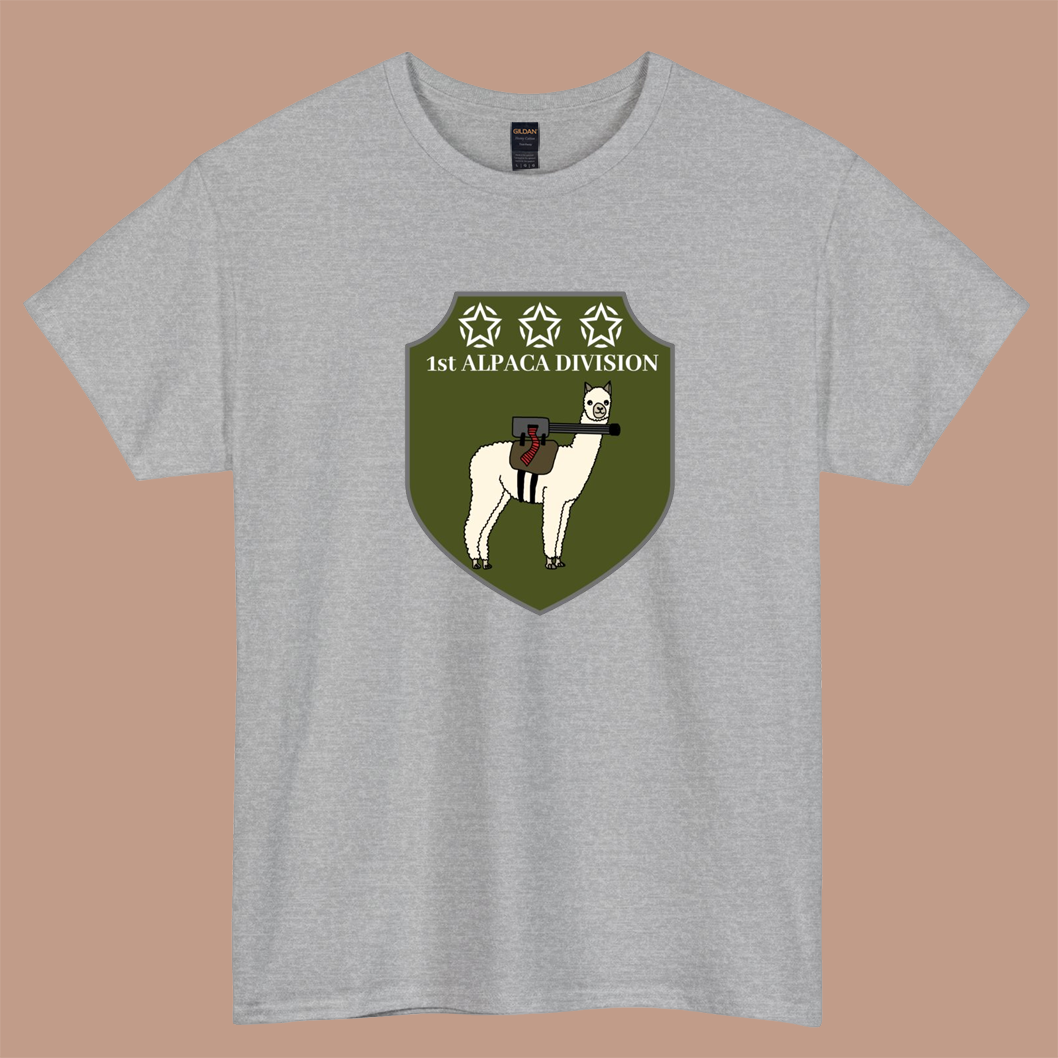 First alpaca army Logo short sleeve t shirt S-3XL -P