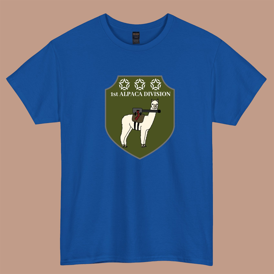 First alpaca army Logo short sleeve t shirt S-3XL -P
