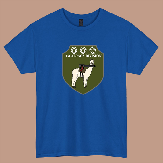 First alpaca army Logo short sleeve t shirt S-3XL -P