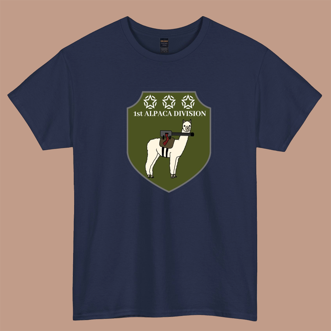 First alpaca army Logo short sleeve t shirt S-3XL -P