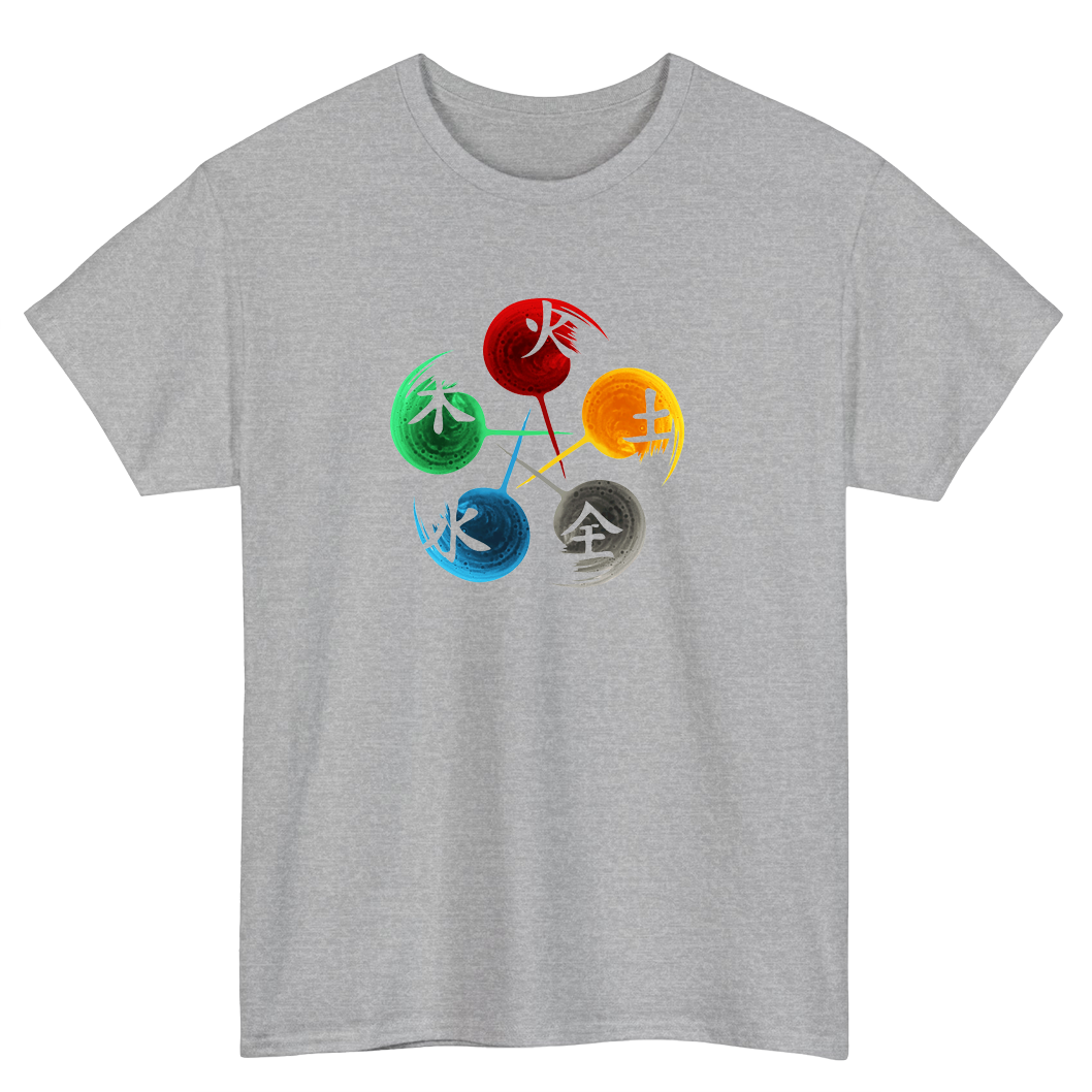 Five Element Acupuncture Logo Mens Unisex Short Sleeve T-Shirt Size S-3XL - P