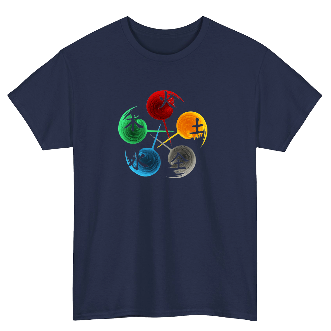 Five Element Acupuncture Logo Mens Unisex Short Sleeve T-Shirt Size S-3XL - P