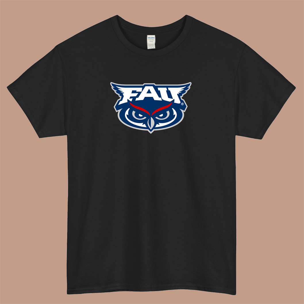 Florida Atlantic Owls Logo Mens Unisex Short Sleeve T-Shirt Size S-3XL