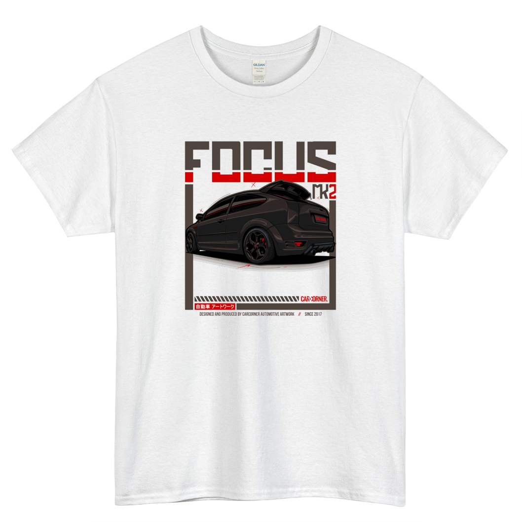 Focus ST RS MK2 - CarCorner Logo Mens Unisex Short Sleeve T-Shirt Size S-3XL - P