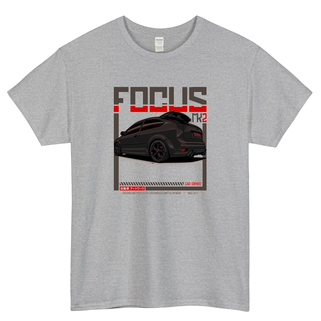 Focus ST RS MK2 - CarCorner Logo Mens Unisex Short Sleeve T-Shirt Size S-3XL - P