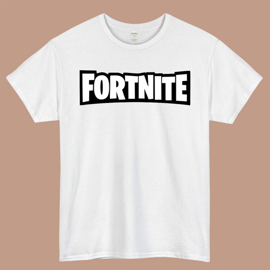 Fortnite Logo Mens Unisex Short Sleeve White T-Shirt Size S-3XL
