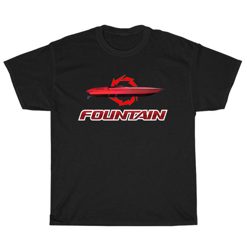 New Shirt Fountain Boats Powerboat Active Logo Unisex T Shirt S - 3XL