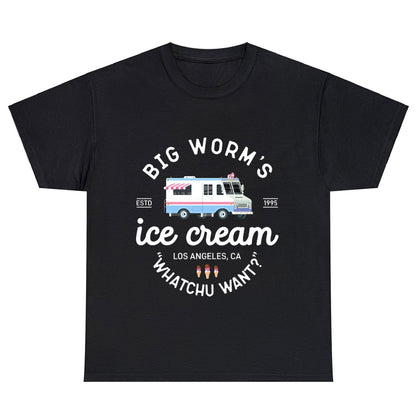 Friday Movie DVD Big Worm Ice Cream Logo Unisex Men's T Shirt Size S to 3XL