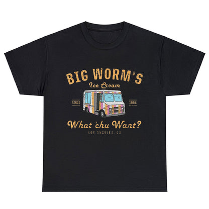 Friday Movie DVD Big Worm Ice Cream Logo Unisex Men's T Shirt Size S to 3XL