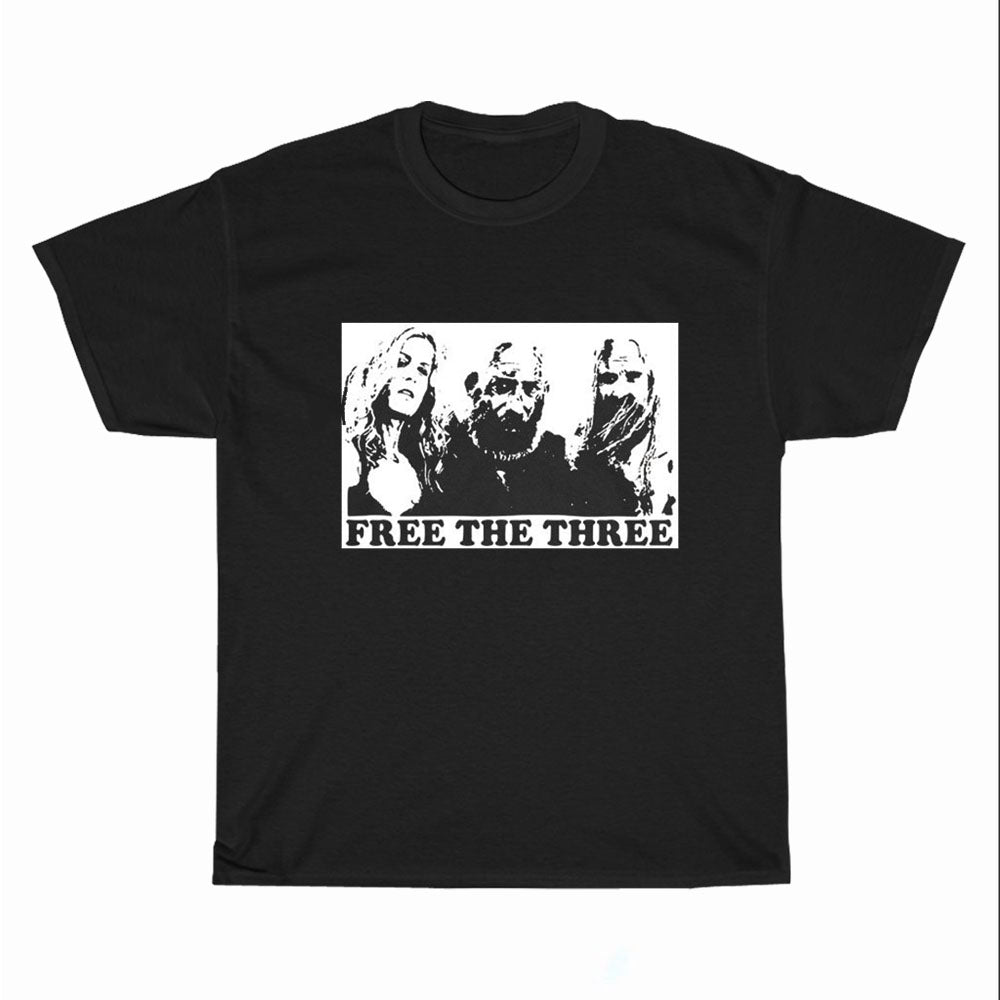 From Hell Rob Zombie Film 2019 Free The Three logo Unisex Men's T Shirt Size S to 3XL
