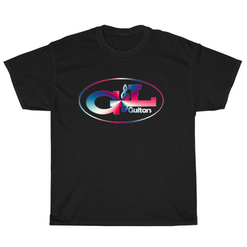 G And L Guitars Merchandise Logo Mens Unisex Short Sleeve Black T-Shirt Size S-3XL