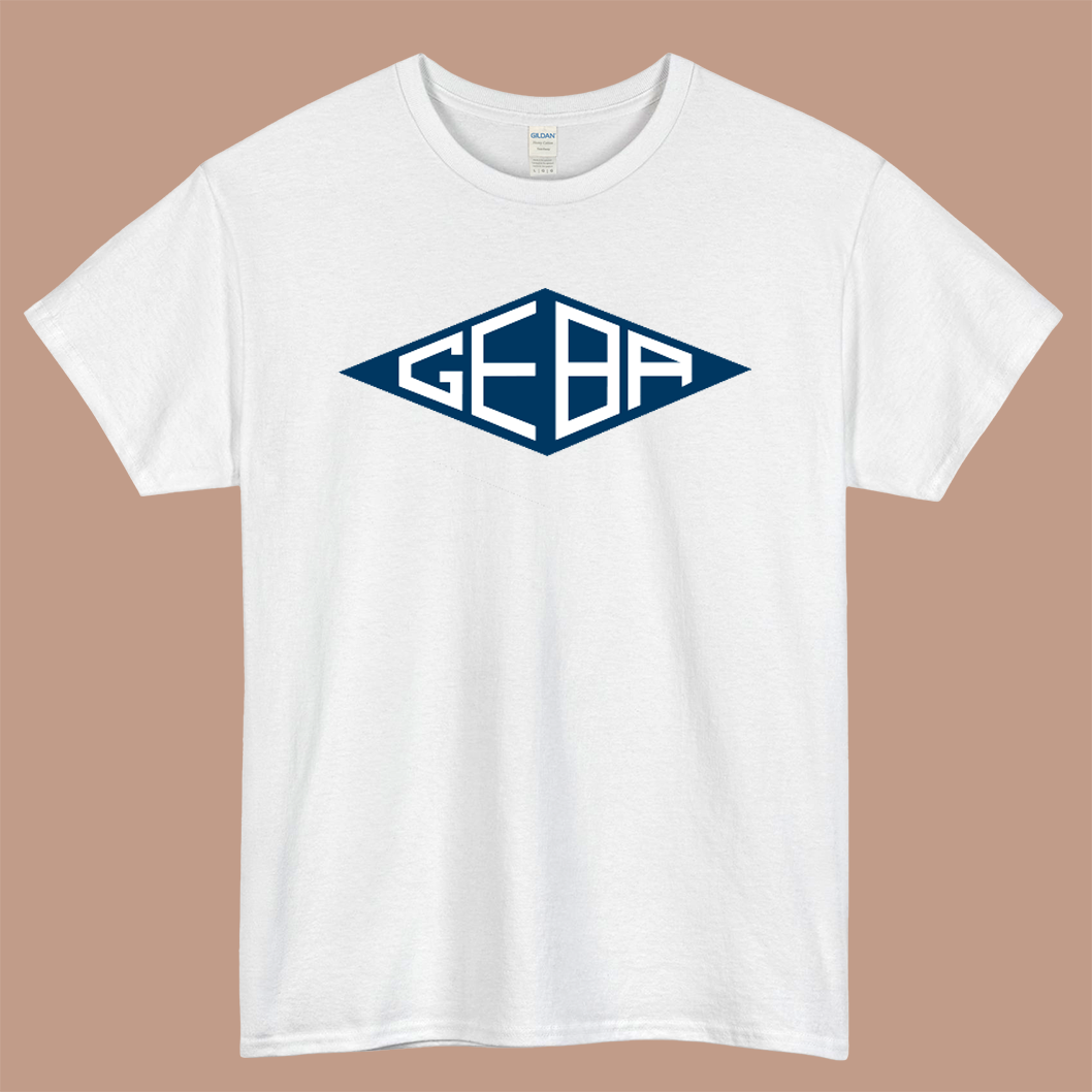 GEBA Auto Logo Mens Unisex Short Sleeve White T-Shirt Size S-3XL