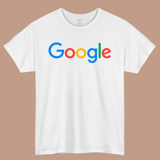 GOOGLE Logo Mens Unisex Short Sleeve White T-Shirt Size S-3XL