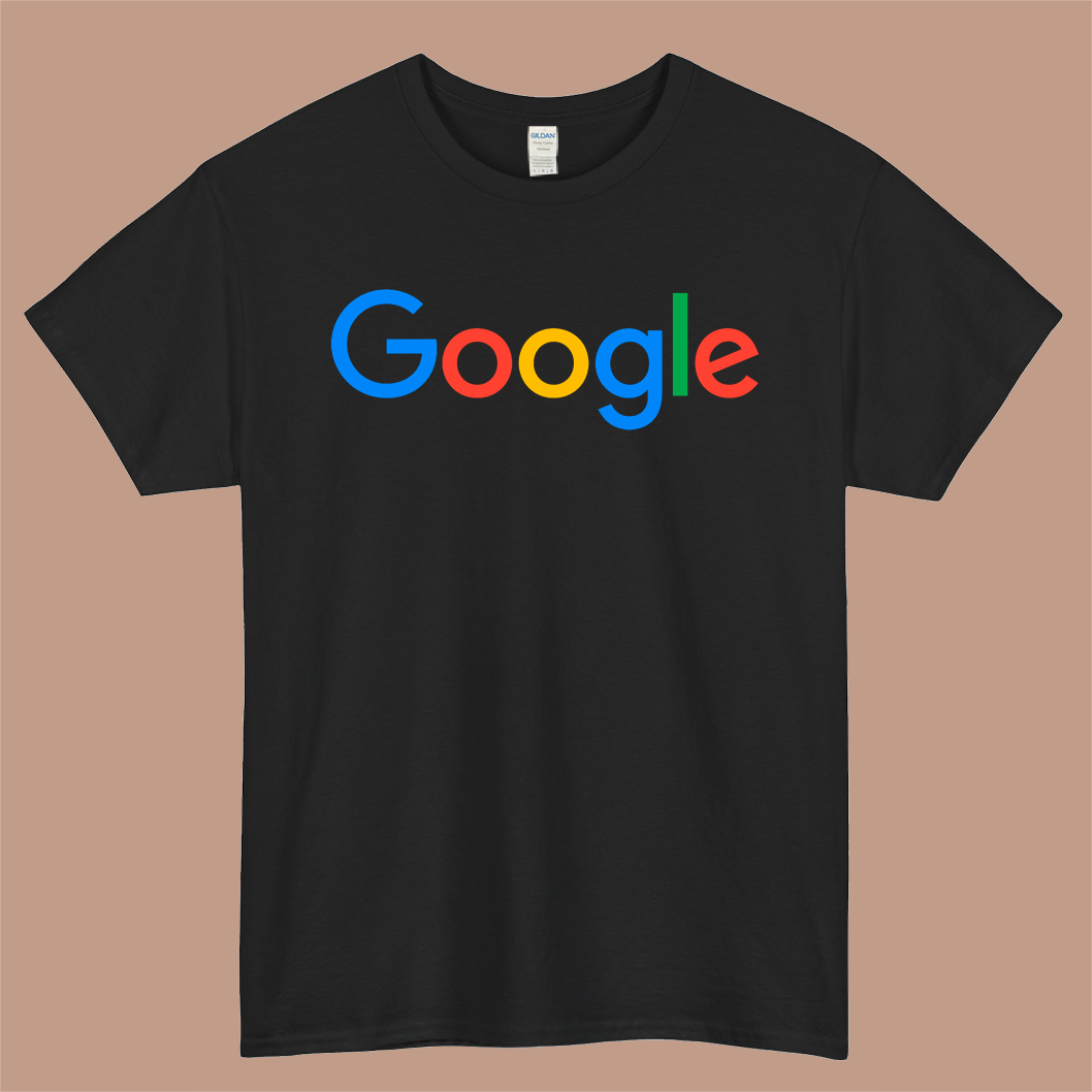 GOOGLE Logo Mens Unisex Short Sleeve Black T-Shirt Size S-3XL