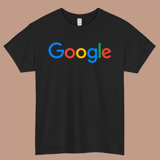 GOOGLE Logo Mens Unisex Short Sleeve Black T-Shirt Size S-3XL