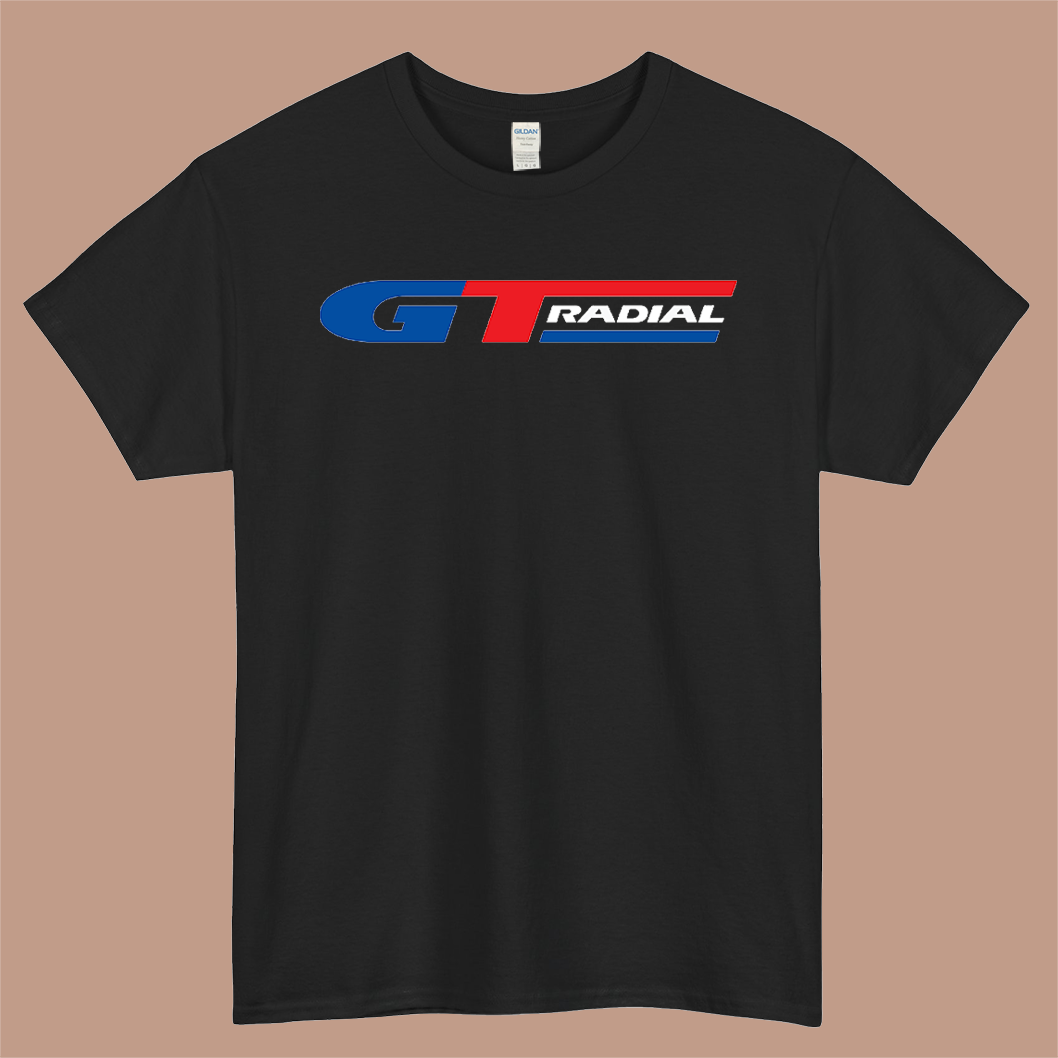 GT Radial Tires Logo Mens Unisex Short Sleeve Black T-Shirt Size S-3XL