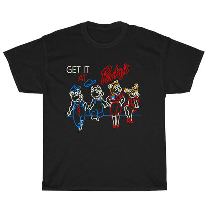 Get It At Porky's Comedy Retro Film Logo Unisex Men's T Shirt Size S to 3XL