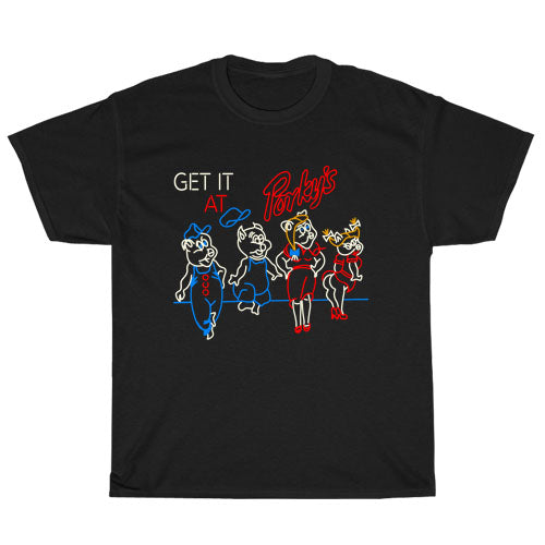 Get It At Porky's Comedy Retro Film Logo Unisex Men's T Shirt Size S to 3XL