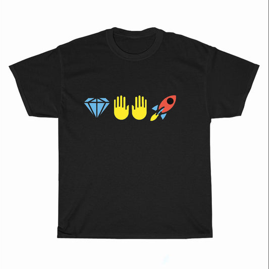 Gme - Diamond Hands To The Moon Logo Men's Unisex T Shirt Size S to 3XL