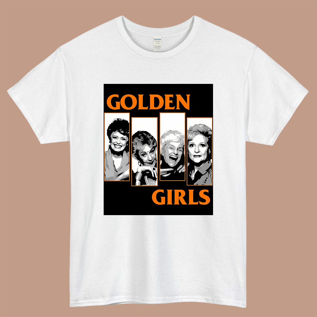Golden Girls Logo Mens Unisex Short Sleeve White T-Shirt Size S-3XL