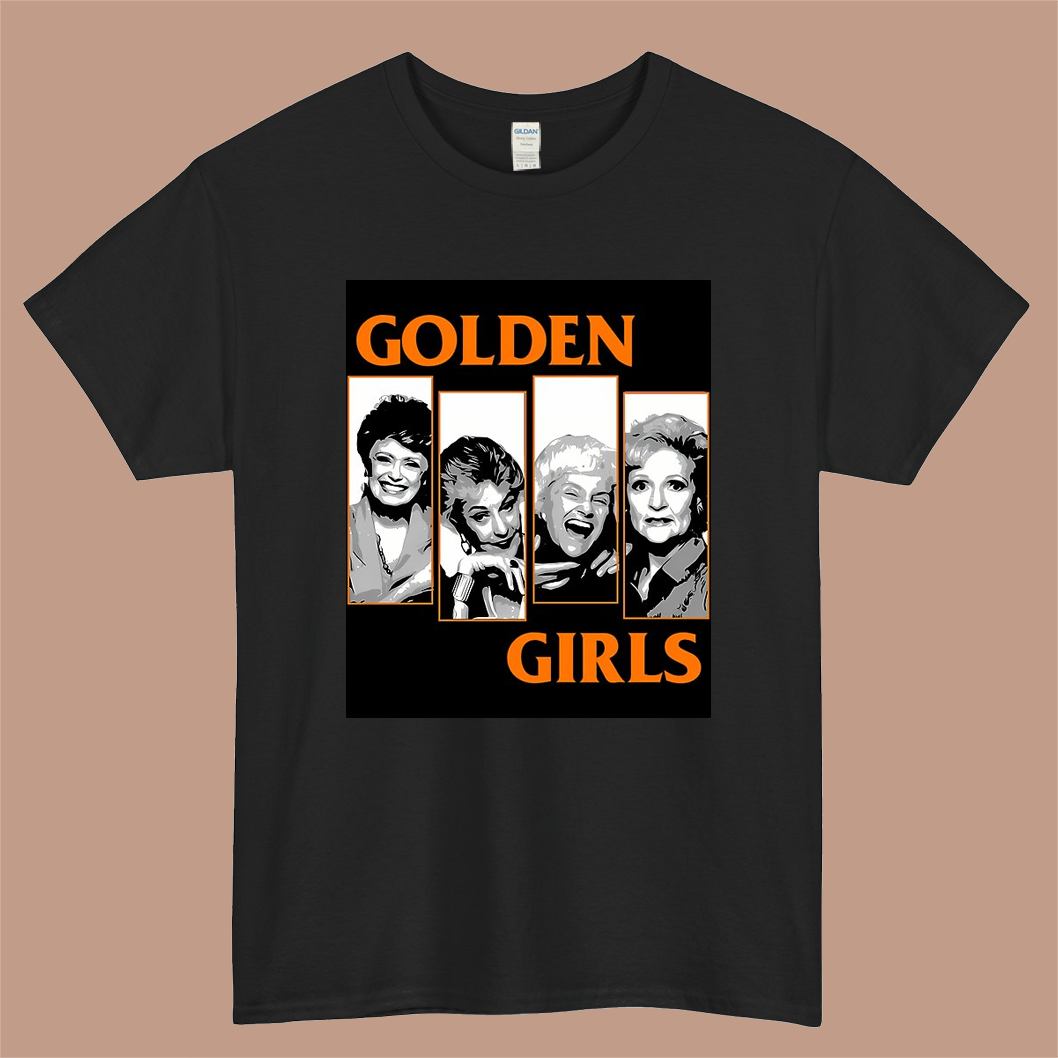 Golden Girls Logo Mens Unisex Short Sleeve Black T-Shirt Size S-3XL