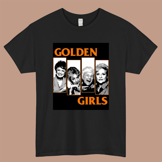 Golden Girls Logo Mens Unisex Short Sleeve Black T-Shirt Size S-3XL