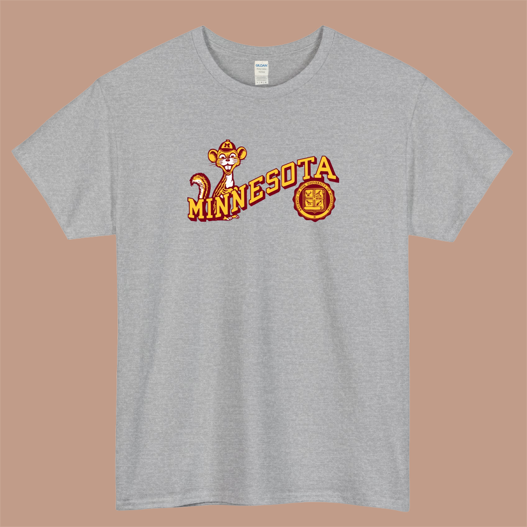 Goldy The Gopher Logo Mens Unisex Short Sleeve T-Shirt Size S-3XL - P