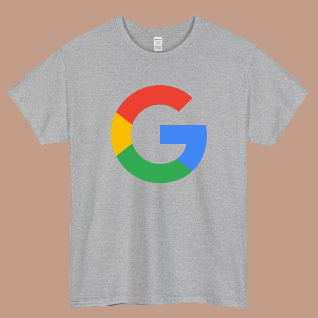 Google G Logo Mens Unisex Short Sleeve Gray T-Shirt Size S-3XL