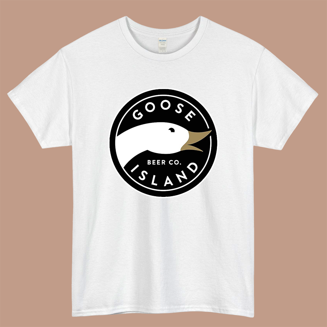 Goose Island Brewery Logo Mens Unisex Short Sleeve White T-Shirt Size S-3XL