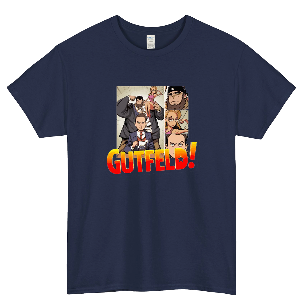 Greg Funny Gutfeld Blue Black Navy Logo Mens Unisex Short Sleeve T-Shirt Size S-3XL -P