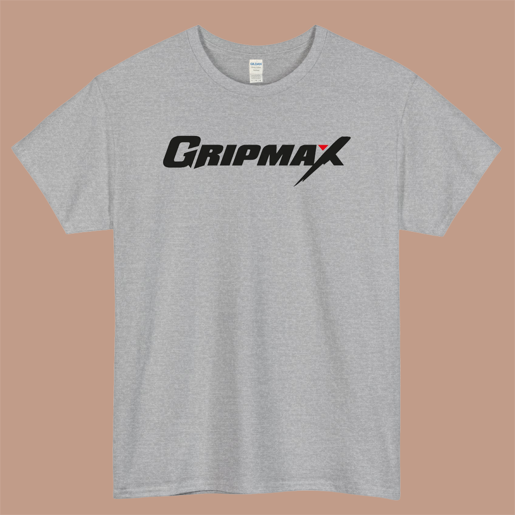 Gripmax Tyres Logo Mens Unisex Short Sleeve Gray T-Shirt Size S-3XL