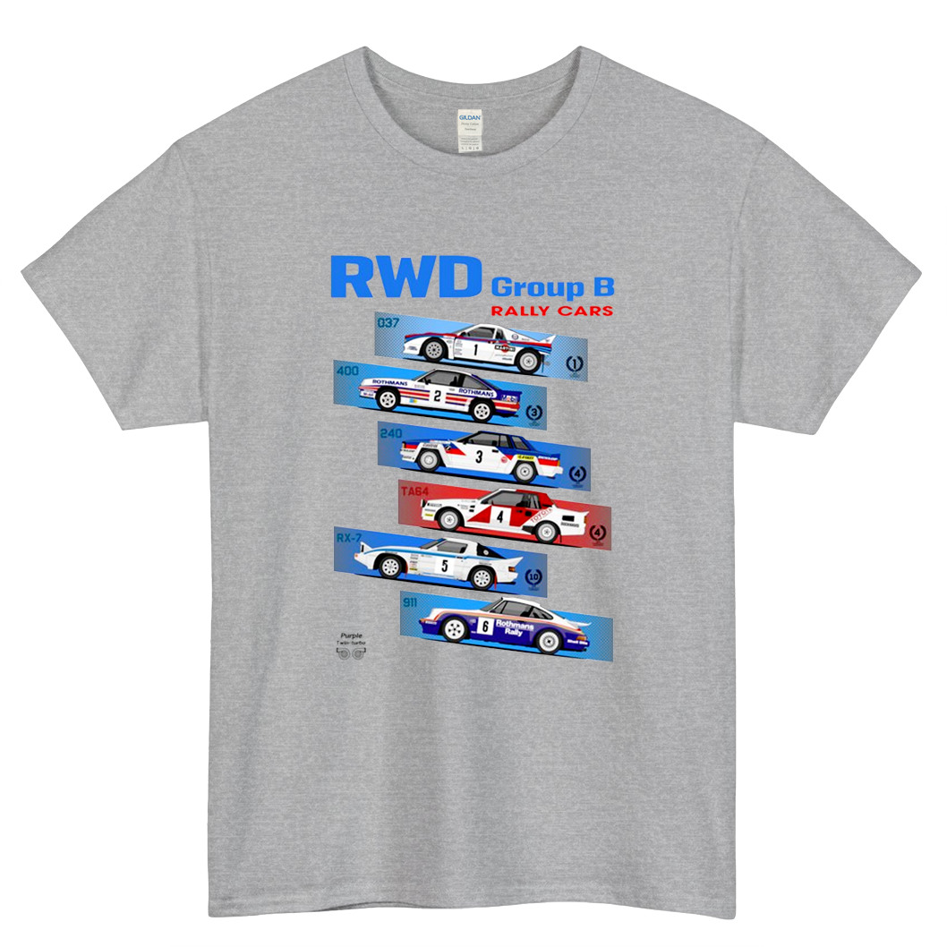 Group B RWD rally cars Logo Mens Unisex Short Sleeve T-Shirt Size S-3XL - P