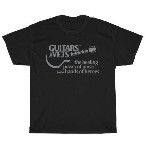 Guitar's For VETS Logo Men's Unisex T Shirt Size S to 3XL