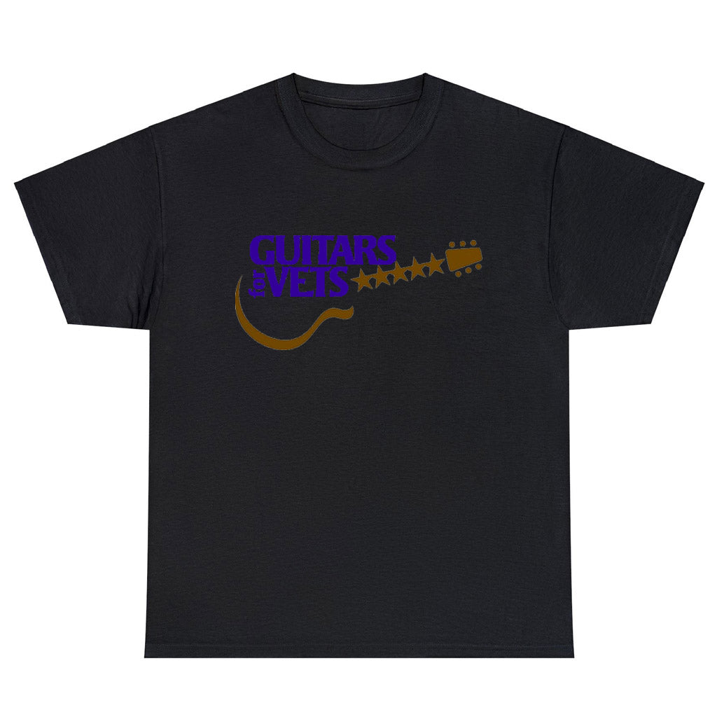 Guitar For VETS Logo Unisex Men's T Shirt Size S to 3XL