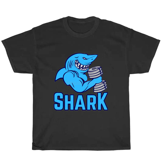 Gym Shark Stock Illustrations Fitness Logo Men's Unisex T Shirt Size S to 3XL