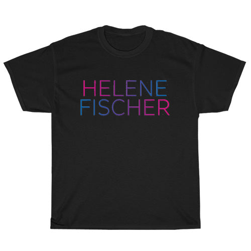 HELENE FISCHER Active logo Mens Unisex Short Sleeve Black T-Shirt Size S-3XL