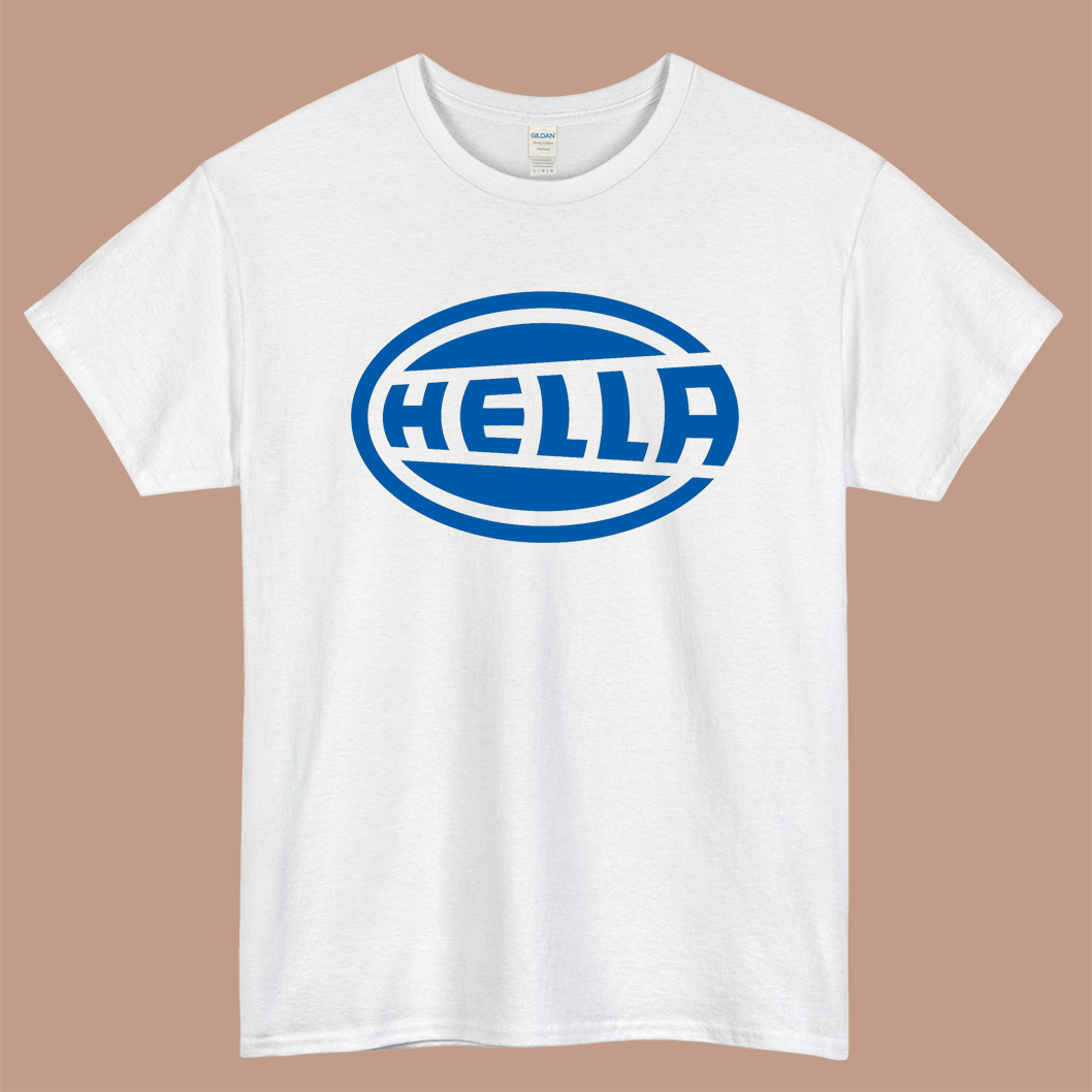 HELLA Logo Mens Unisex Short Sleeve White T-Shirt Size S-3XL