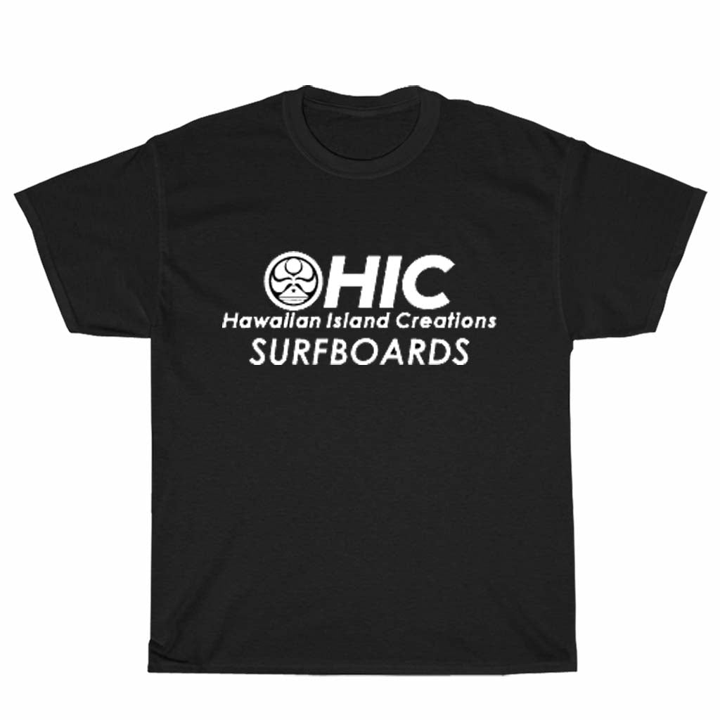HIC Hawaiian Island Creations Surfing Logo Unisex Men's T Shirt Size S to 3XL