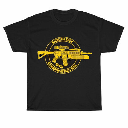 HK Hechler & Koch Automatic Assault Rifle HK416 Logo Men's Unisex T Shirt Size S to 3XL